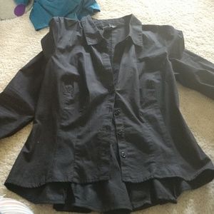 Corset button down shirt